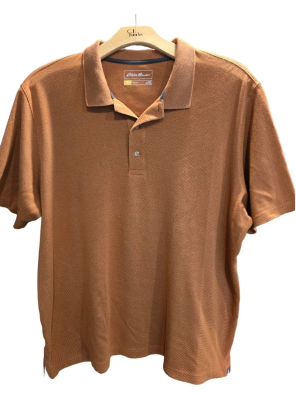 Men's Eddie Bauer Polo Shirt Size 2XL Brown/Rust